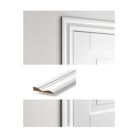 MDF deurlijst BR1 12x70 mm wit gegrond
